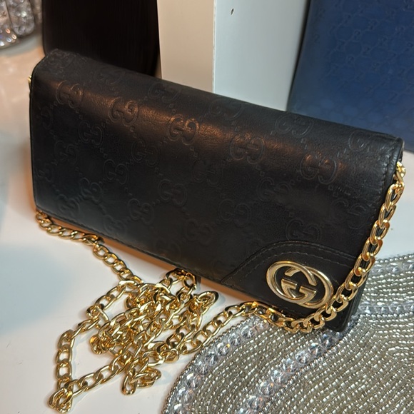 Gucci GG logo long black GG bifold zippy wallet - Picture 2 of 8